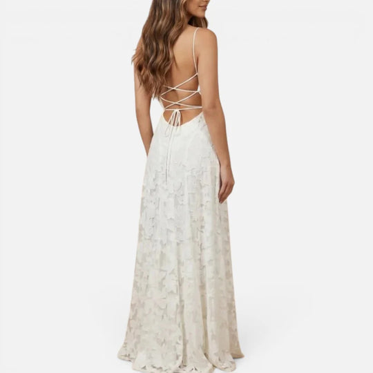 Maxi Lace Backless Dress