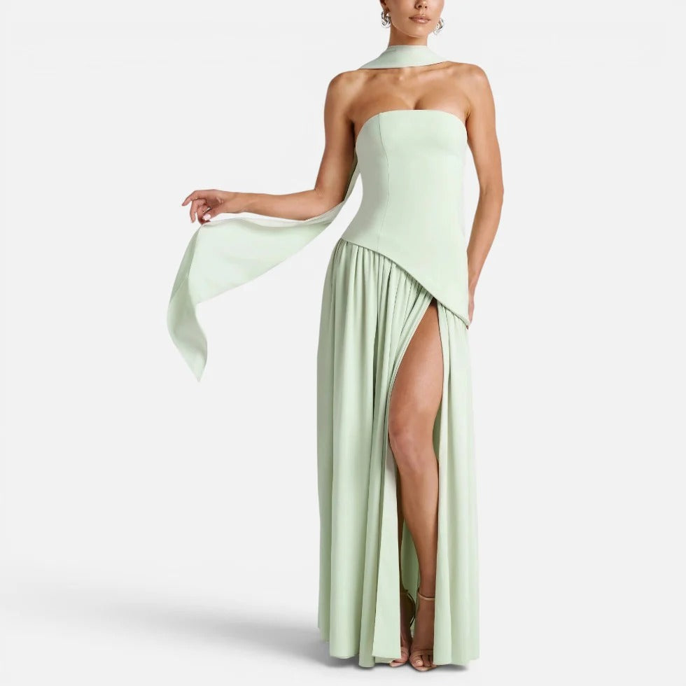 Maxi Scarf Split Dress
