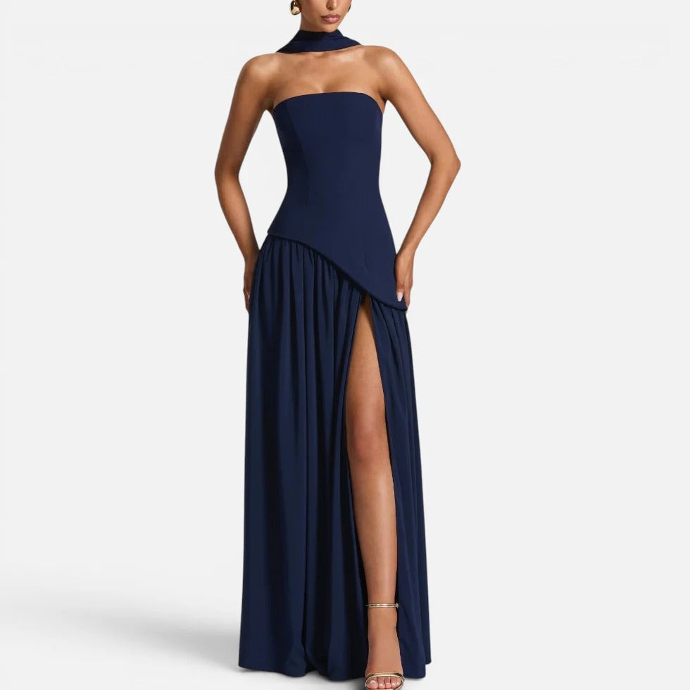 Maxi Scarf Split Dress