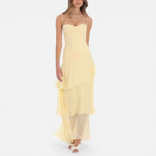 Maxi Tiered Slip Dress
