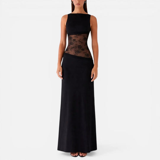 Maxi Lace Panel Dress