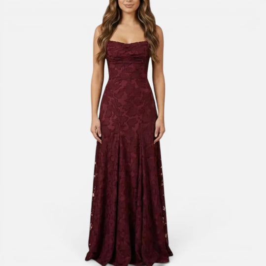 Maxi Lace Backless Dress