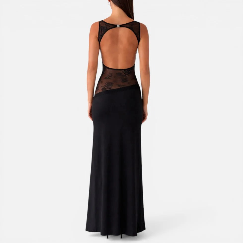 Maxi Lace Panel Dress