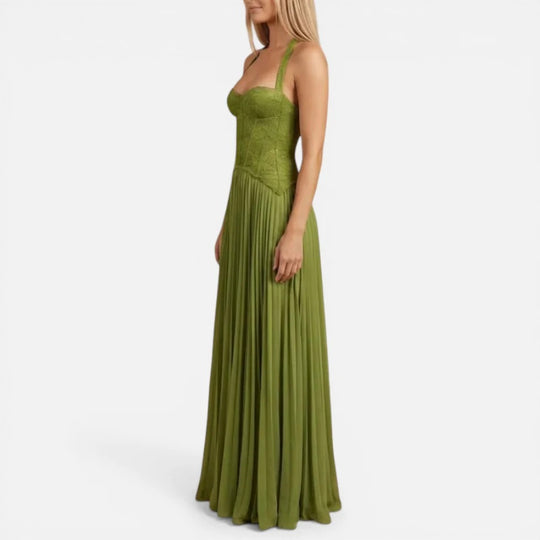 Maxi Corset Pleated Dress
