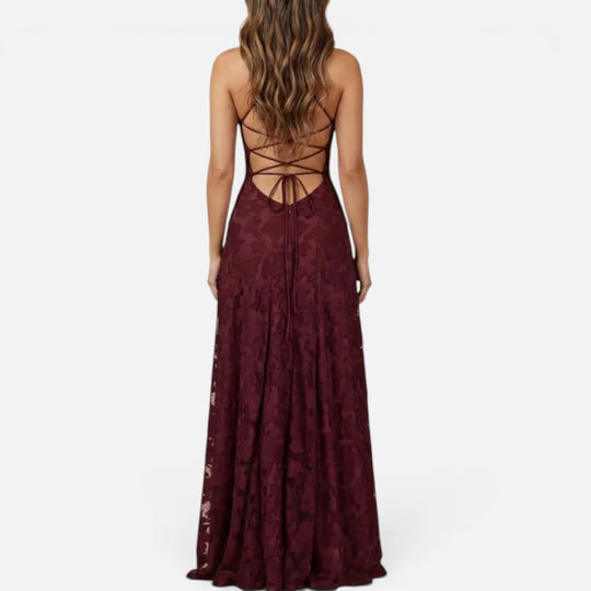 Maxi Lace Backless Dress