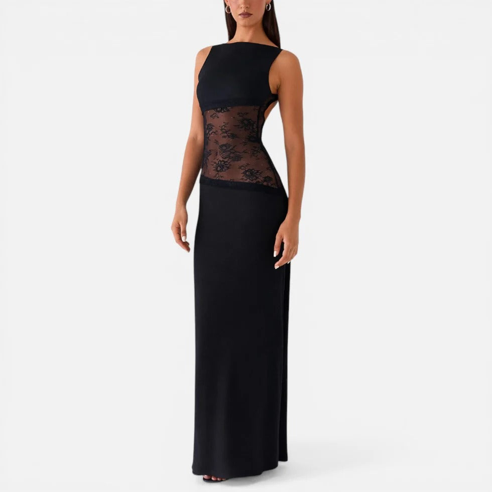 Maxi Lace Panel Dress
