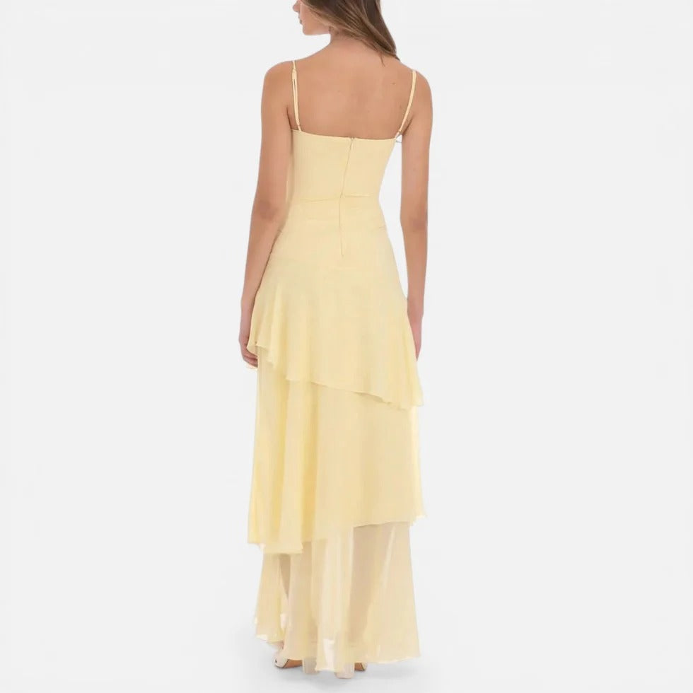 Maxi Tiered Slip Dress