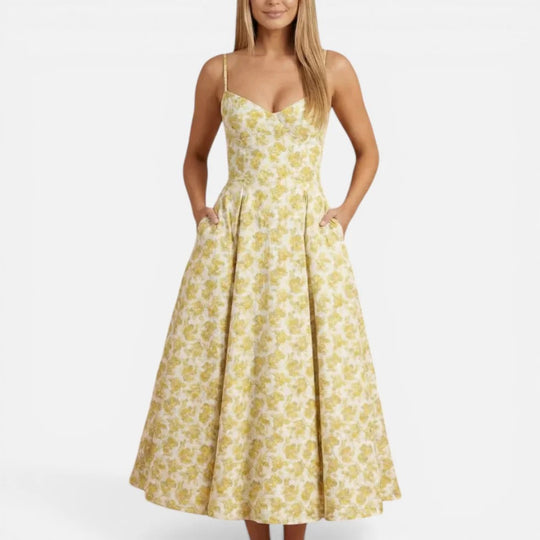 Midi Sundress Sleeveless Floral