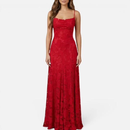 Maxi Lace Backless Dress