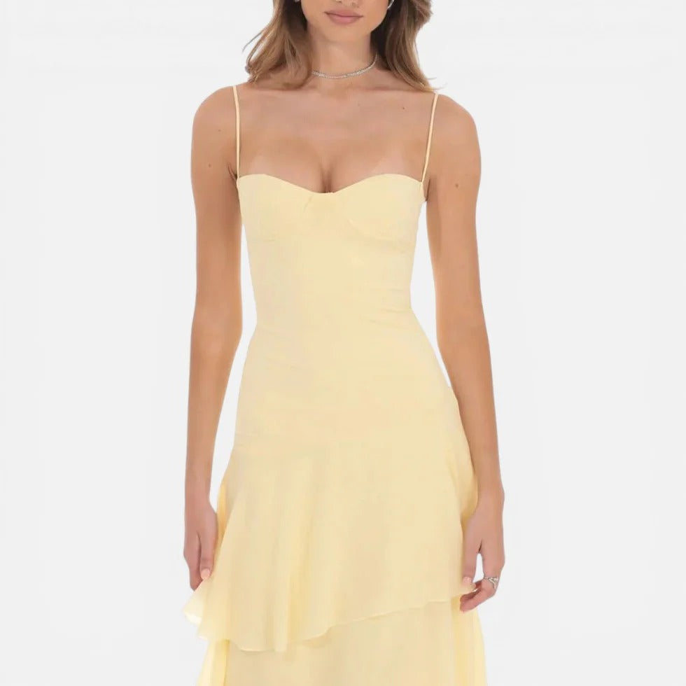 Maxi Tiered Slip Dress