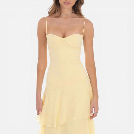 Maxi Tiered Slip Dress