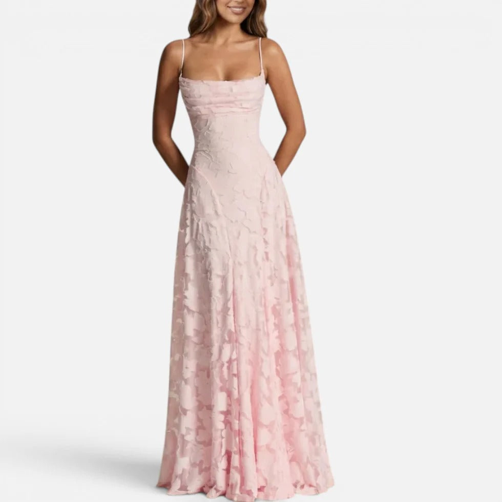 Maxi Lace Backless Dress