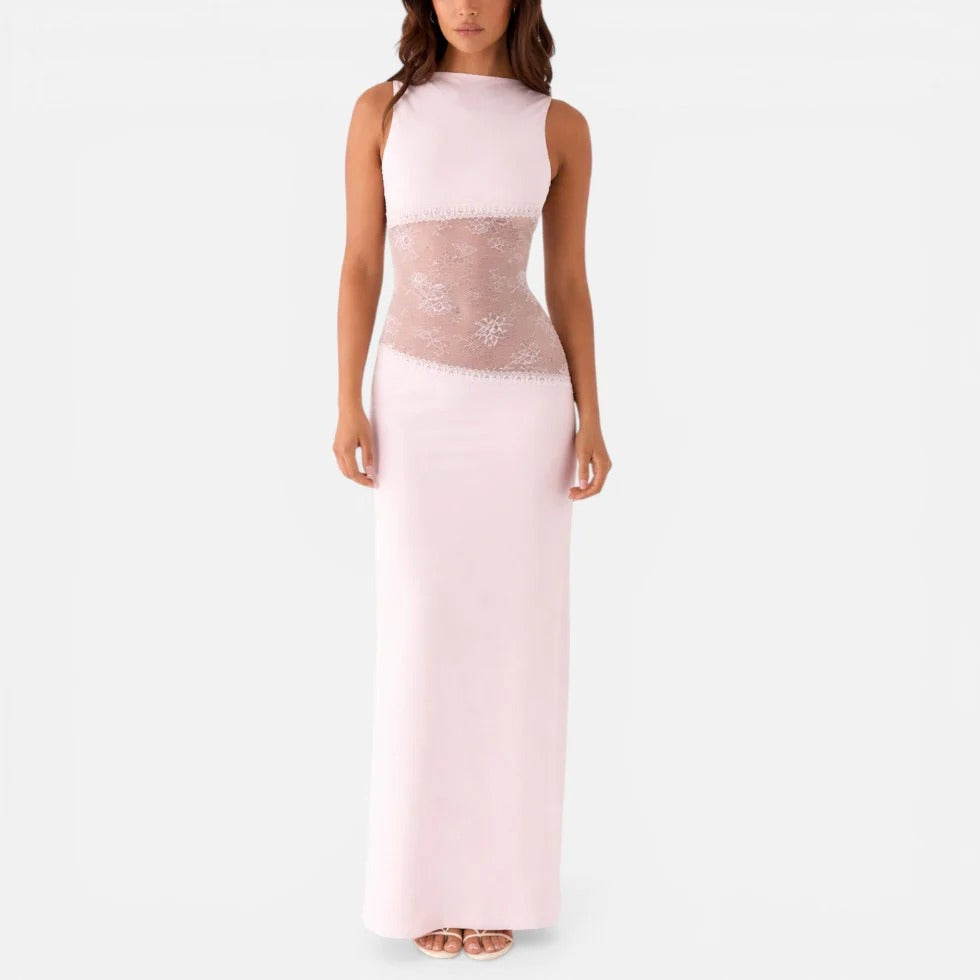Maxi Lace Panel Dress