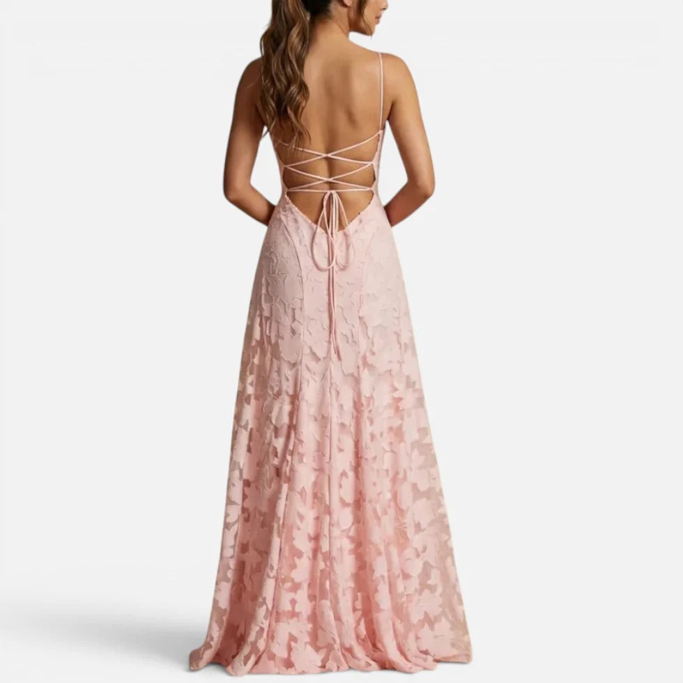 Maxi Lace Backless Dress