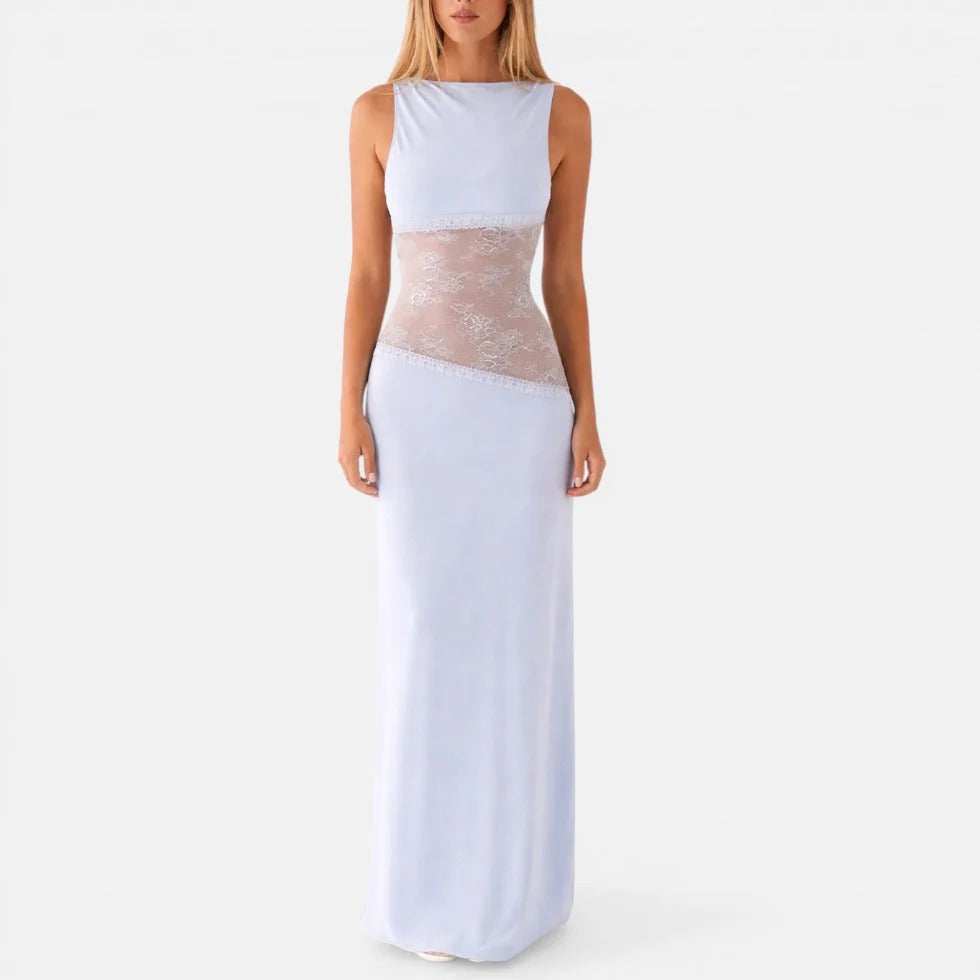 Maxi Lace Panel Dress