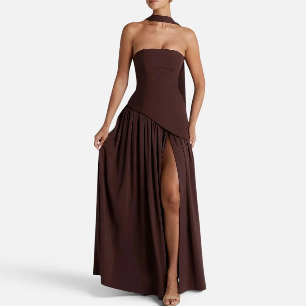 Maxi Scarf Split Dress