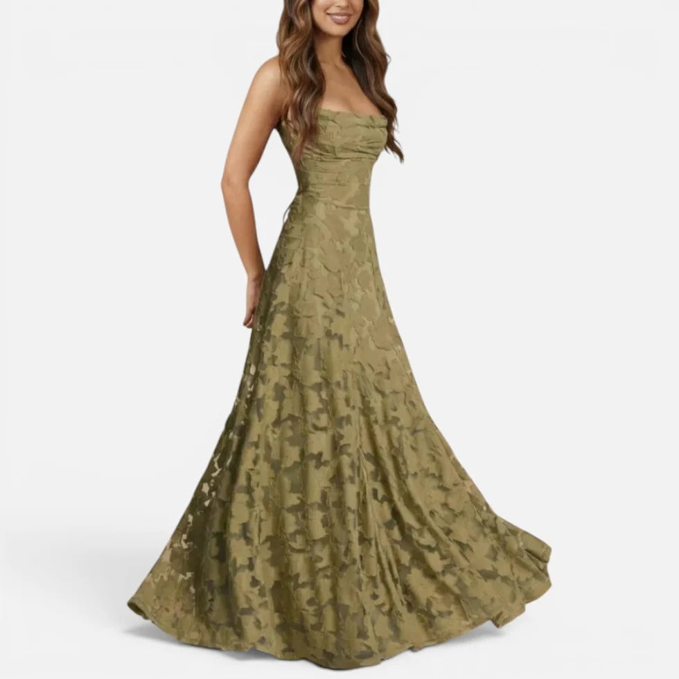 Maxi Lace Backless Dress