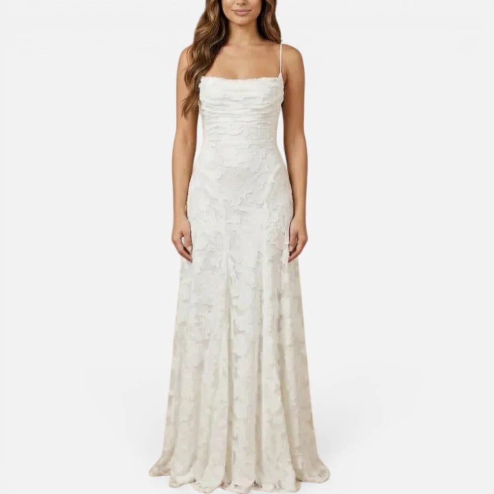 Maxi Lace Backless Dress