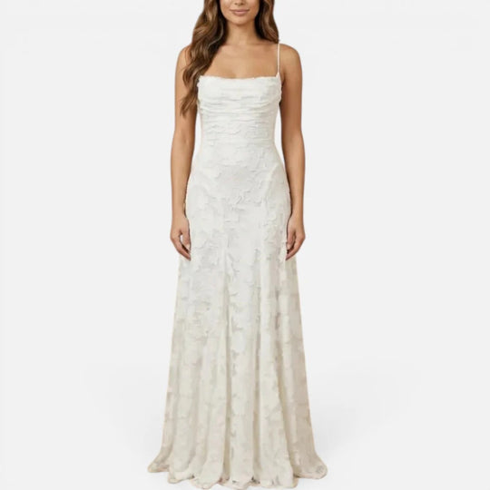 Maxi Lace Backless Dress